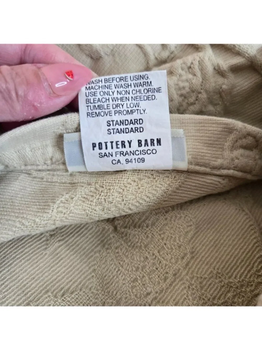 Pottery Barn AMBROSIA Matelassé Shams Standard Pillow Beige Floral Quilted Set 3